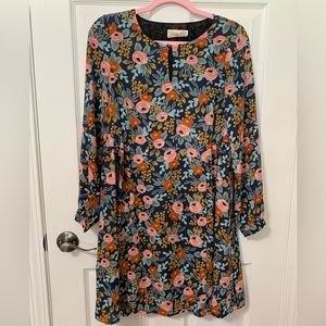 LAST CHANCE - Navy Floral Paper Crown x Rifle Paper Co Dress